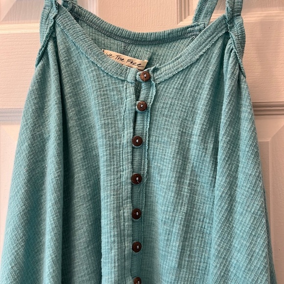 NWT FREE PEOPLE TEAL DREAM WEAVER TANK - SIZE S - Picture 6 of 12